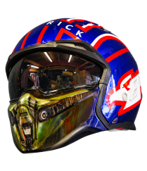 MT Street Fighter helmet cutsom design in Maverick design on MT Street Fighter