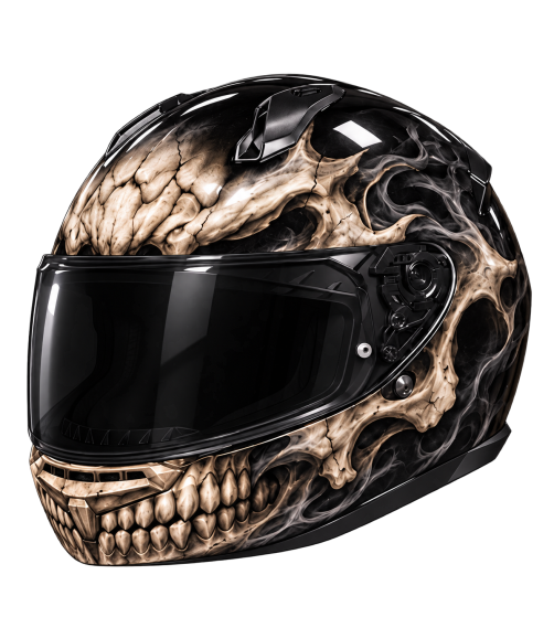 Bone Reaper Skull on HJC C10